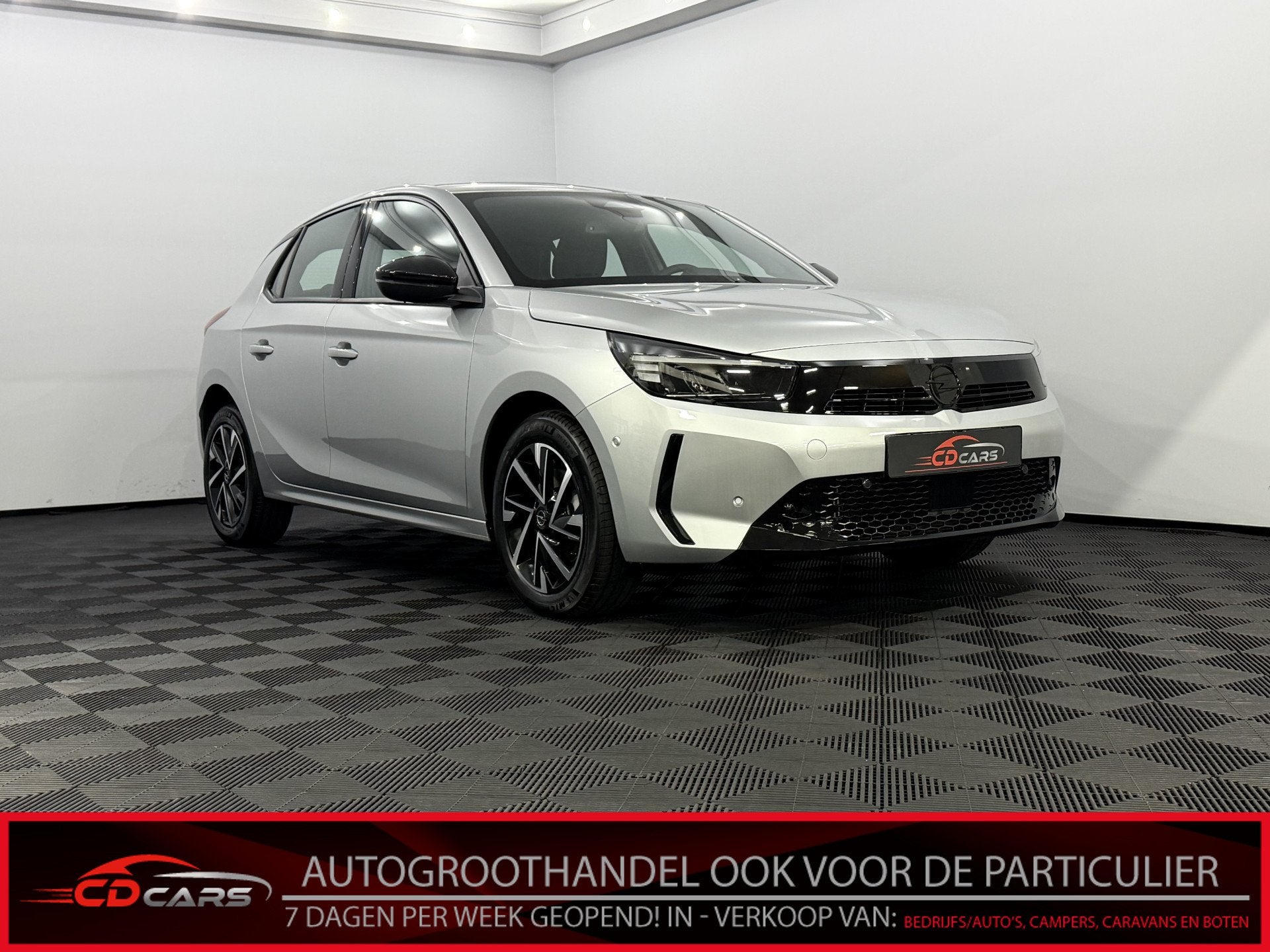 Opel Corsa 1.2 Turbo GS Half leder, Camera, Rijstrook correc, Auto's, Voorwielaandrijving, 101 pk, Gebruikt, Leder en Stof