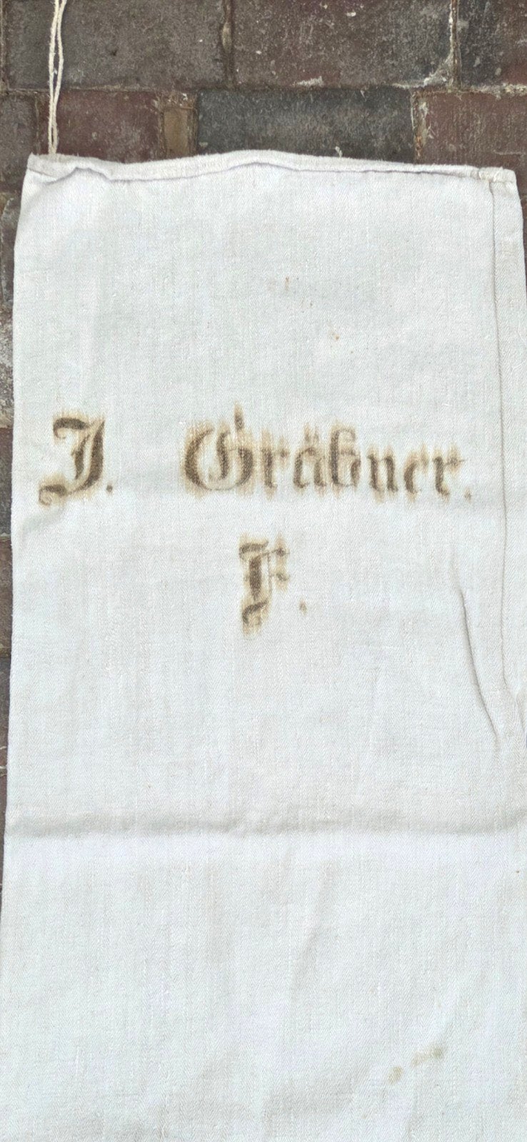 very old german grain sack antique, Ophalen of Verzenden