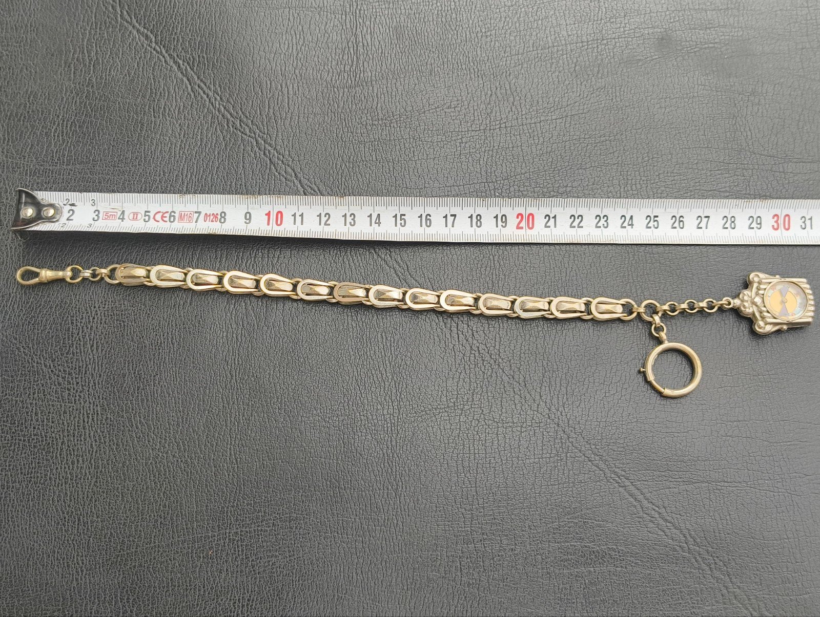 Vintage zakhorloge ketting met Kompas Hanger, Antiek en Kunst, Ophalen of Verzenden
