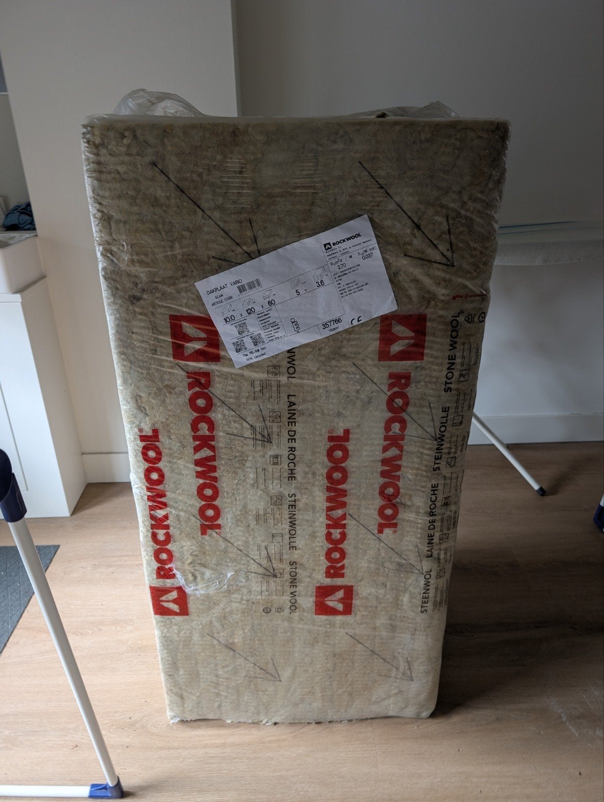 Rockwool Dakplaat Vario isolatie 10cm dik, 3.6m², Nieuw, Steenwol, Minder dan 5 m², 8 tot 12 cm