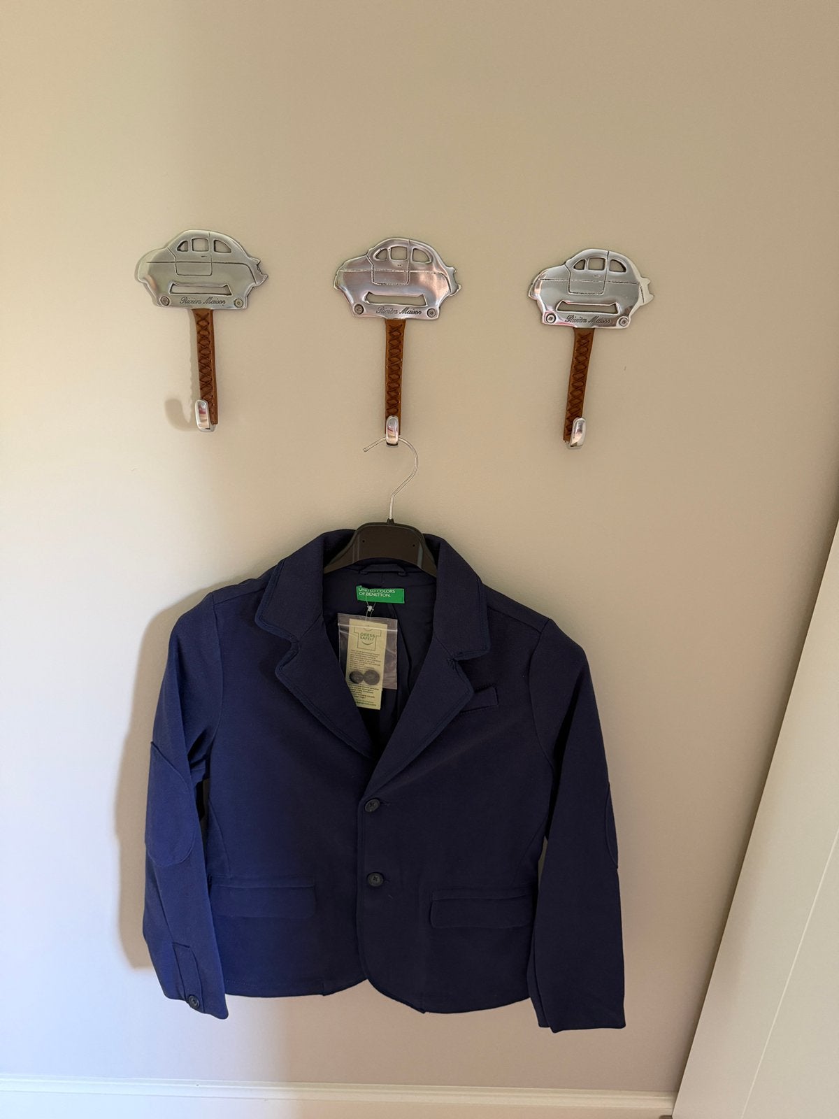 Colbert donker blauw maat 140 Benetton NIEUW, Kinderen en Baby's, Kinderkleding | Maat 140, Ophalen, Nieuw, Jongen, Overige typen