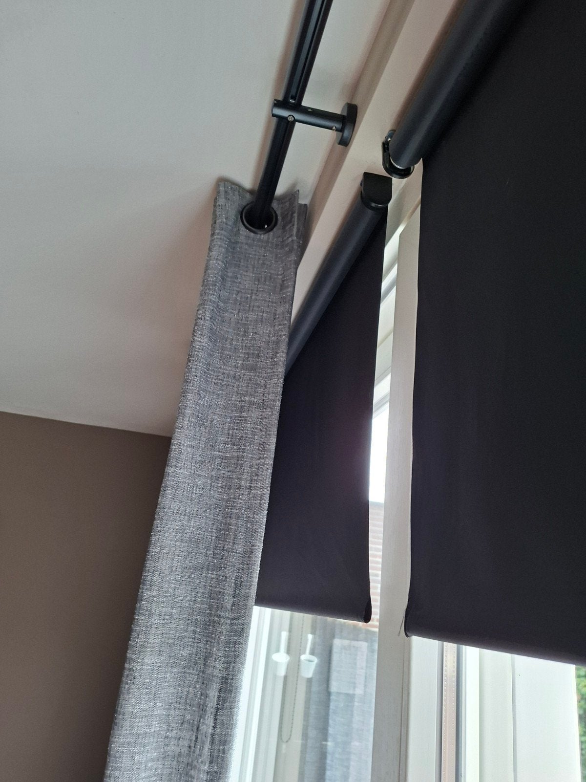rolgordijnen2x, Ophalen, 150 cm, Zwart, Rolgordijn