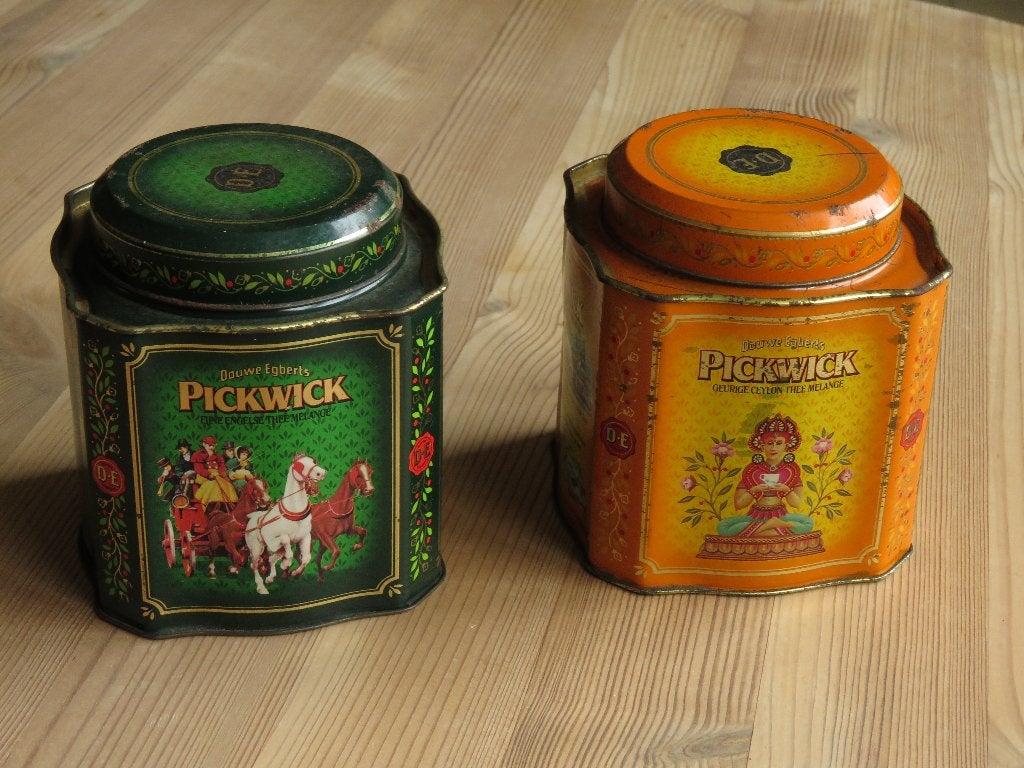 2 Pickwick theeblikken, Ophalen, Gebruikt, Thee, Pickwick