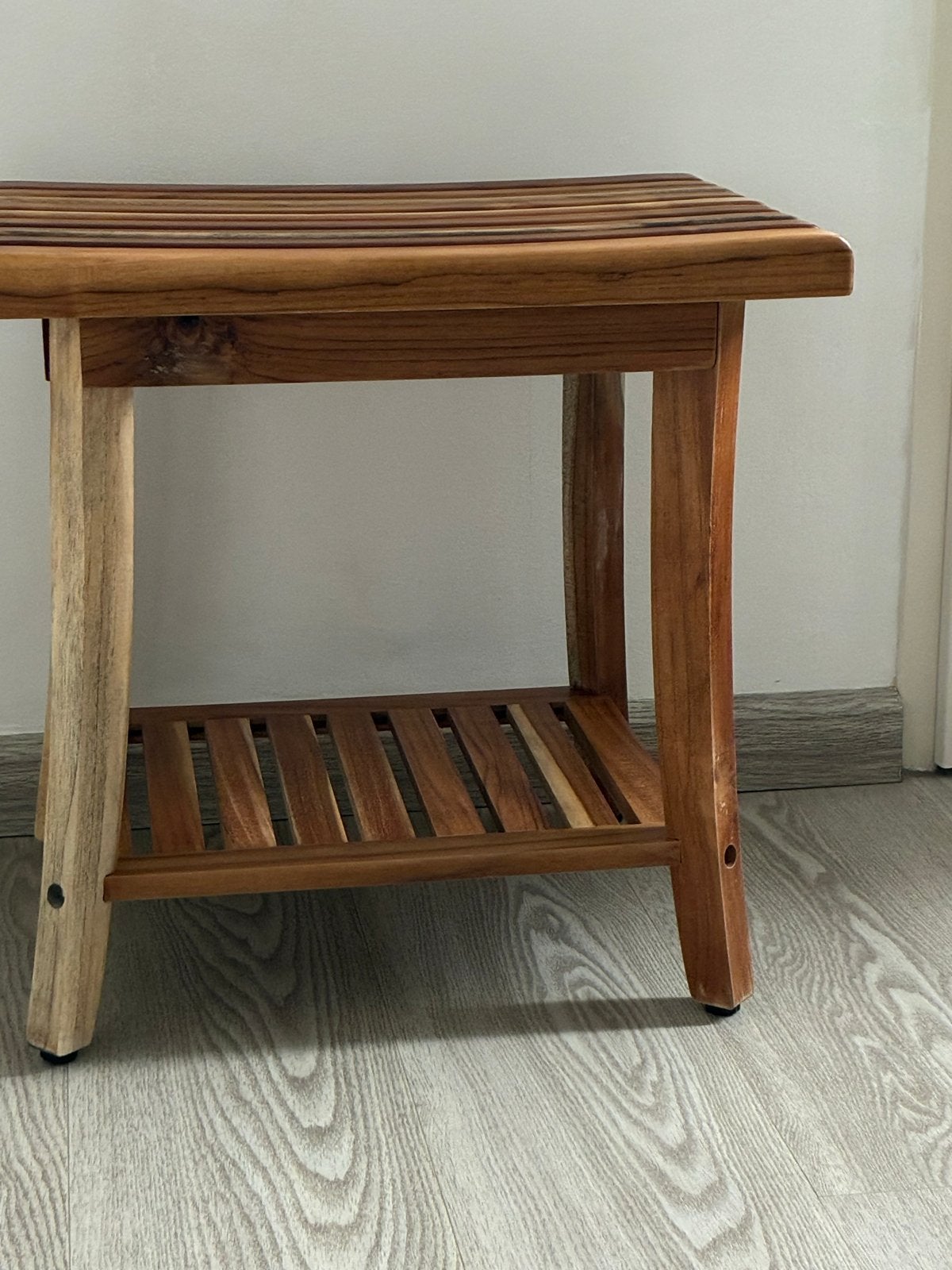 Vedor Teak Houten Krukje / Bankje - Nieuwstaat, Ophalen of Verzenden, Nieuw, Hout