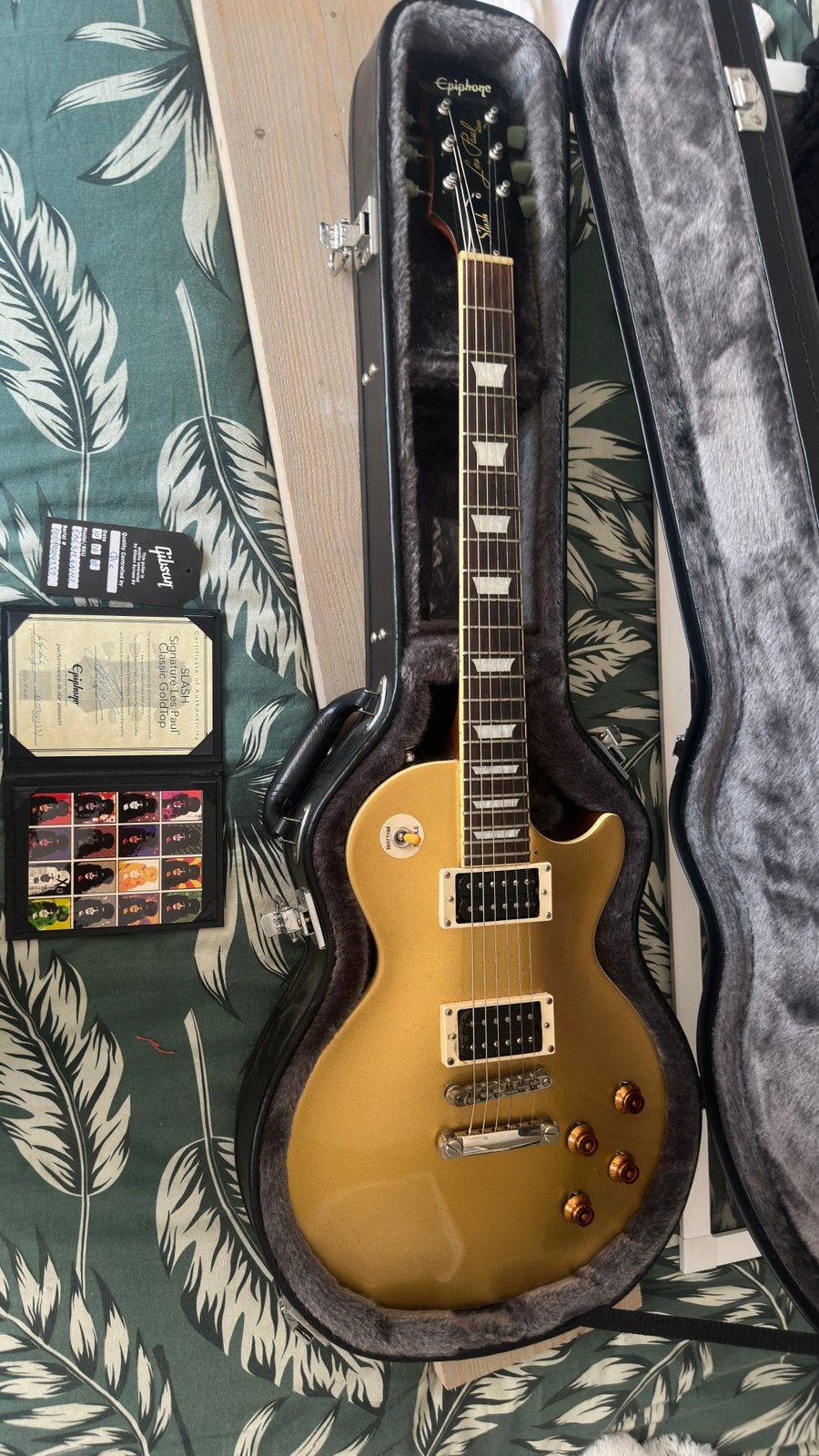 Epiphone les paul gold top Slash 2008, Ophalen of Verzenden, Zo goed als nieuw, Solid body, Epiphone