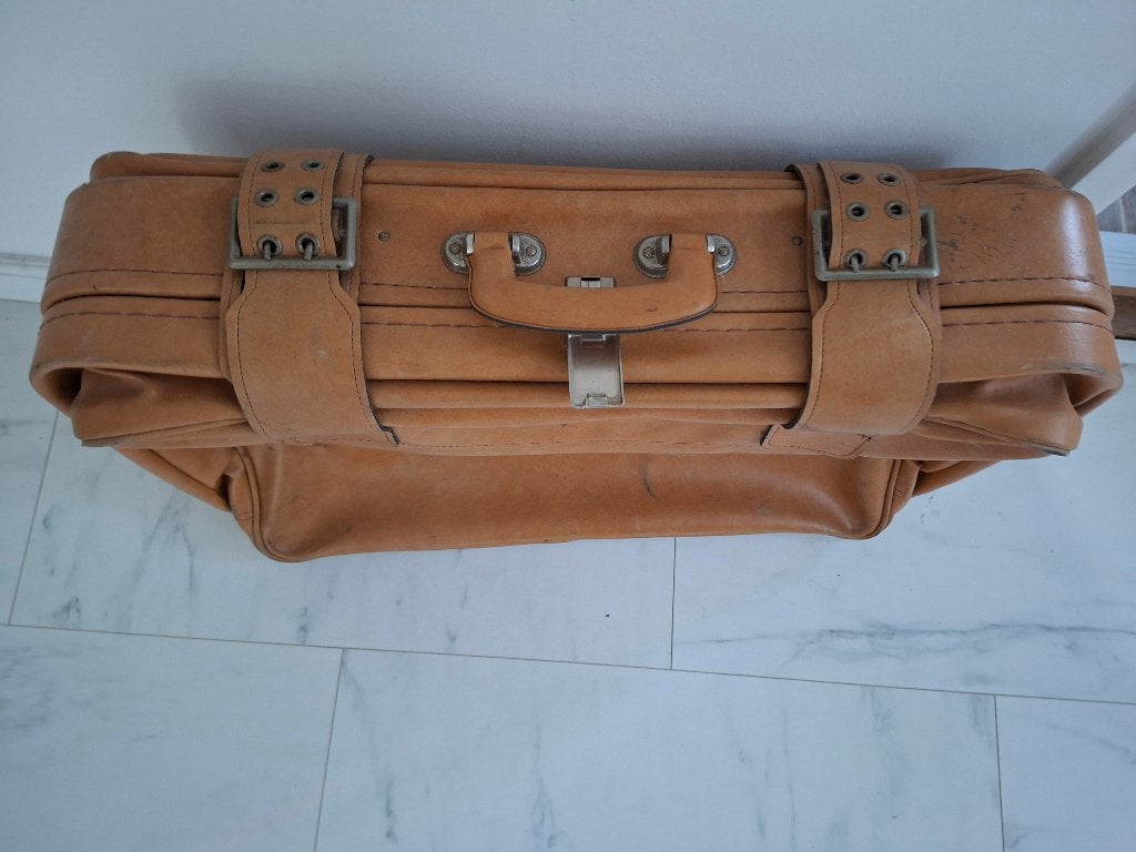 Leren koffer, Ophalen, Gebruikt, 50 tot 60 cm, Leer