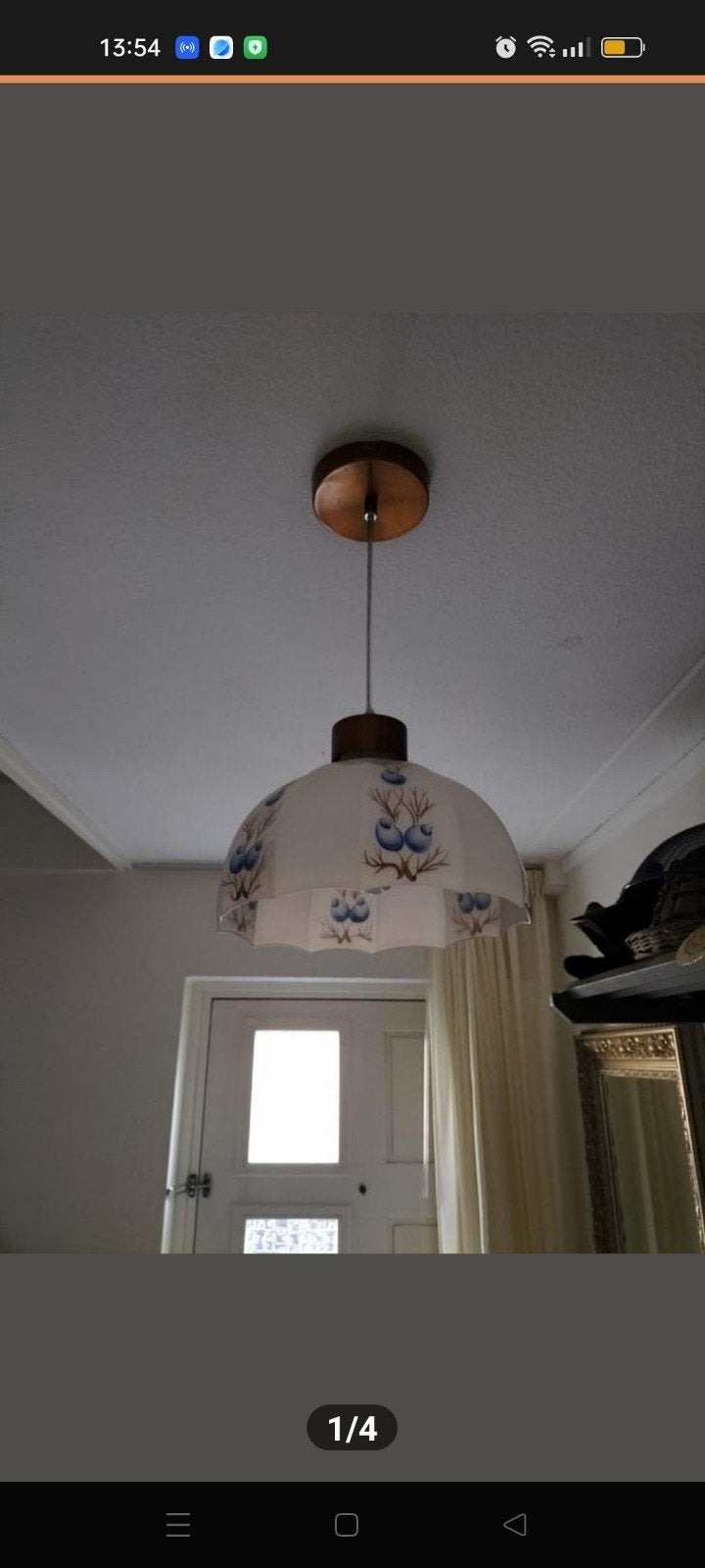 Lamp Vintage €10,00, Ophalen, Gebruikt, Glas