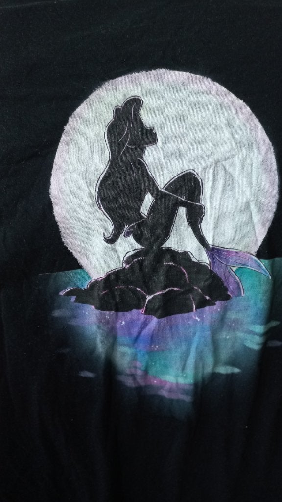 Disney De Kleine Zeemeermin Ariel T-shirt Zwart Maat L, Zwart, Maat 42/44 (L), Earth Positive, Ophalen of Verzenden