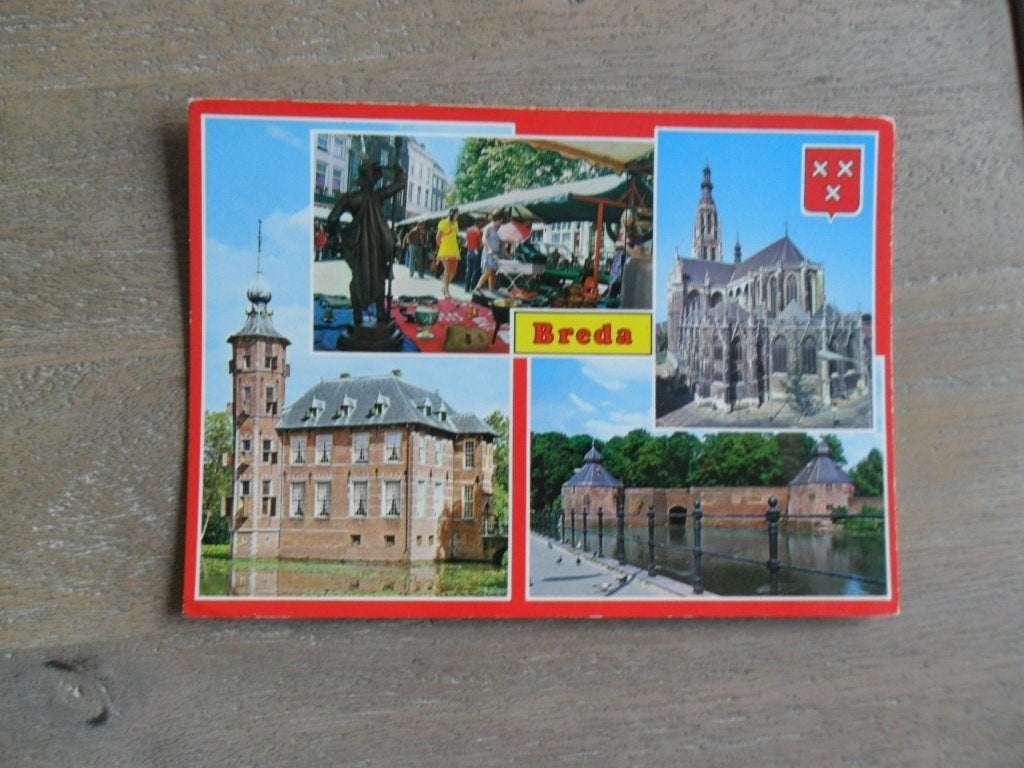 Breda, markt 1976, Verzenden, 1960 tot 1980, Gelopen, Noord-Brabant
