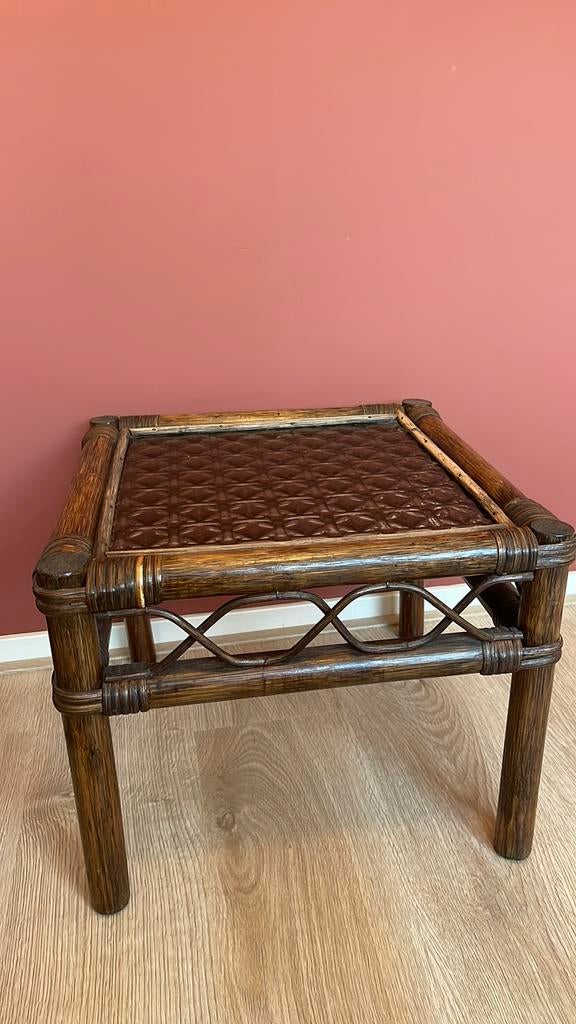 Vintage rotan tafeltje, Ophalen, Gebruikt