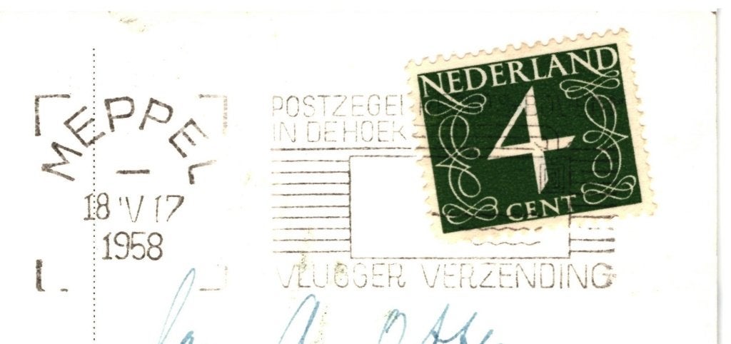 947540	Havelte	Overcinge	1958	Gelopen met Postzegel, Ophalen of Verzenden, 1940 tot 1960, Gelopen, Drenthe