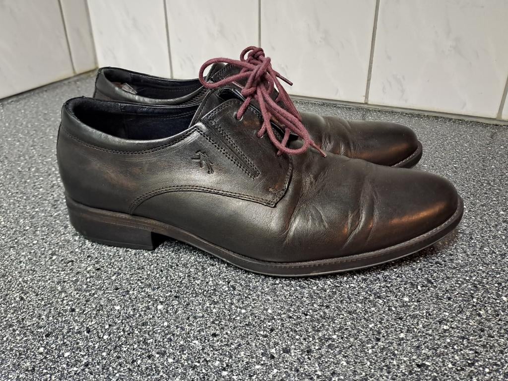 Zwarte Fluchos herenschoenen maat 41, Kleding | Heren, Schoenen, Ophalen of Verzenden, Zo goed als nieuw, N.v.t, N.v.t