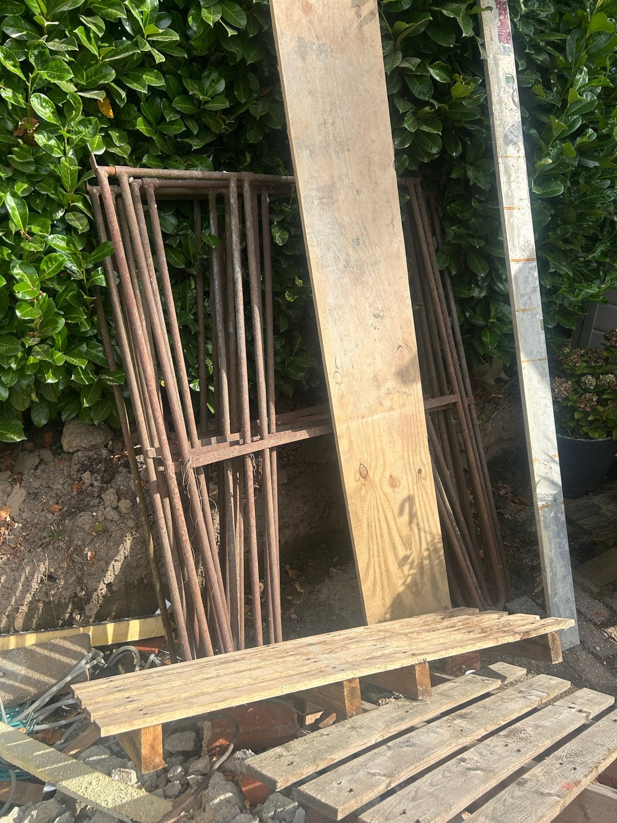 Metselprofiel en schragen, Doe-het-zelf en Verbouw, Steigers, Ophalen, Gebruikt, Overige typen, 2 tot 5 meter