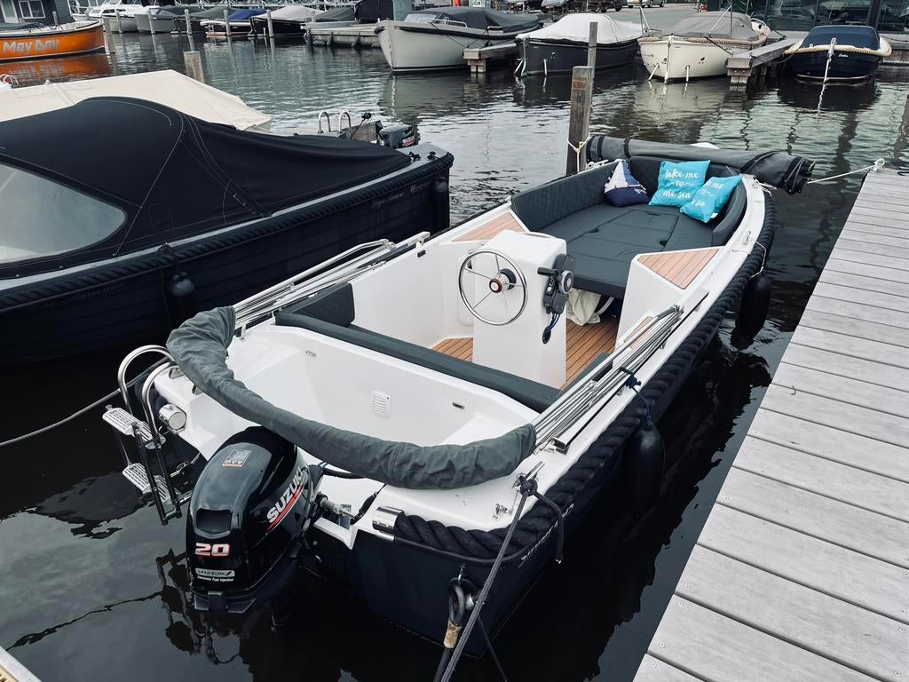 Silveryacht 495  Sloep 495 Suzuki 20 PK In zeer goede staat!, Ophalen, 10 tot 30 pk, Zo goed als nieuw, Tot 6 meter