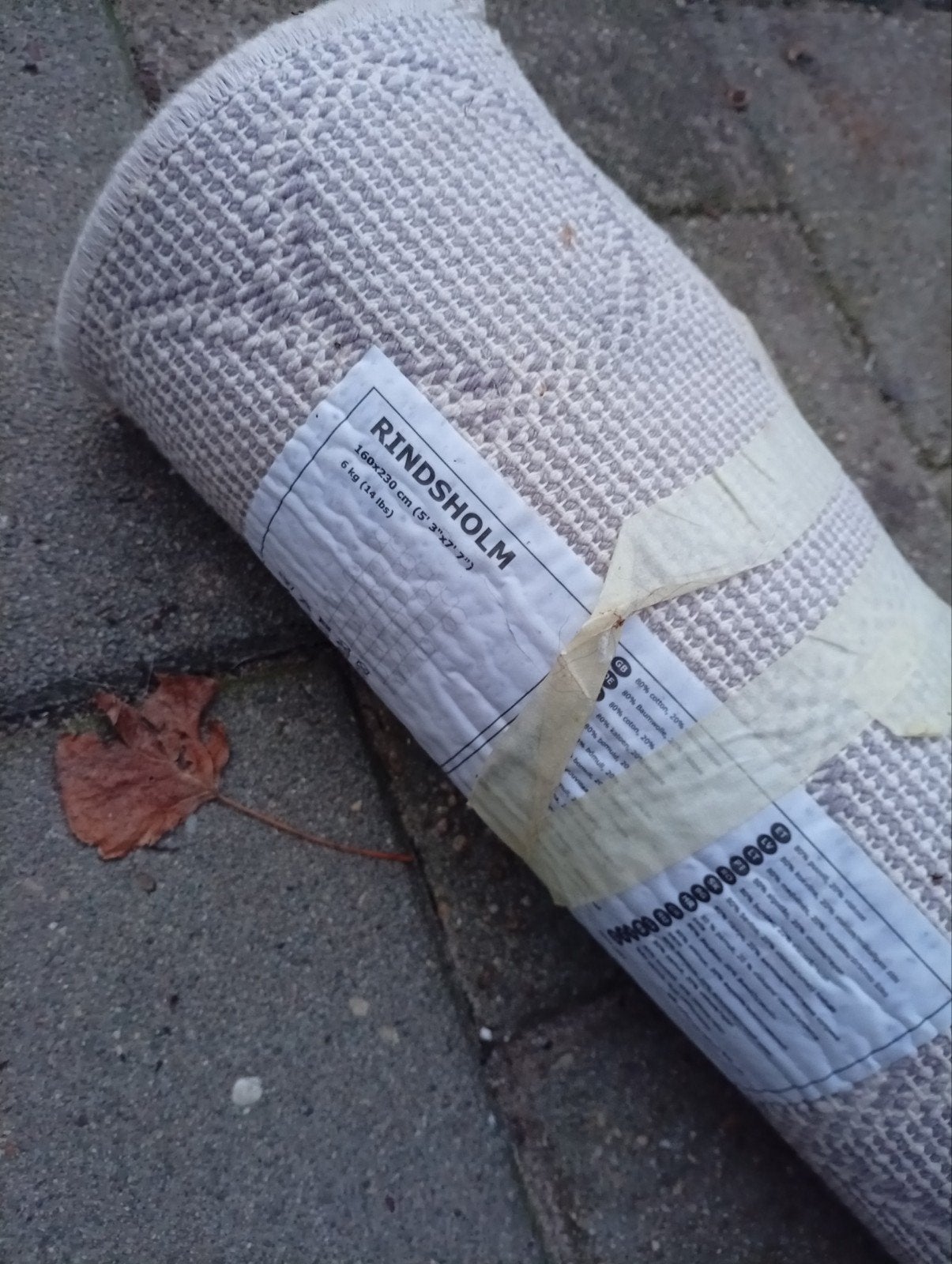 IKEA RINDSHOLM tapijt - Prima conditie, Ophalen, Beige, 200 cm of meer, 50 tot 100 cm