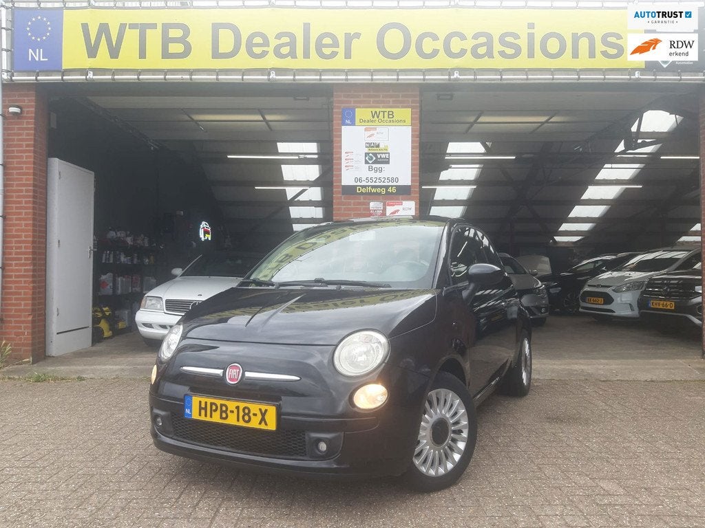 Fiat 500 1.2 Lounge, Panorama dak, 1e Eig., Blue Tooth conn,, Auto's, Fiat, Euro 5, Gebruikt, 1242 cc, 4 cilinders