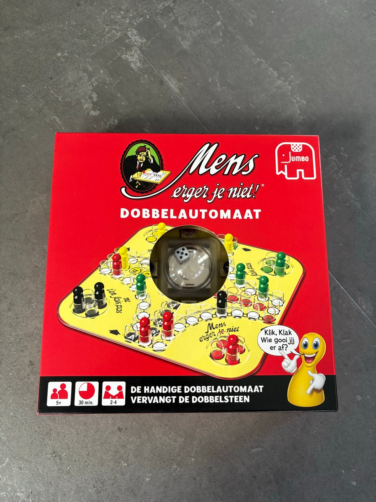 Mens Erger Je Niet! Dobbelautomaat - Jumbo, Hobby en Vrije tijd, Gezelschapsspellen | Bordspellen, Drie of vier spelers, Ophalen of Verzenden