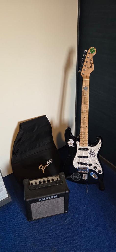 Gitaar beginners set quier, fender stratocaster, Muziek en Instrumenten, Ophalen, Zo goed als nieuw, Minder dan 50 watt