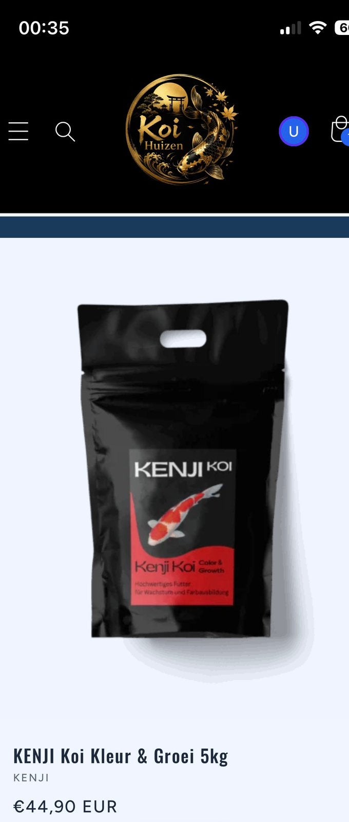 Kenji koi voer kleur & groei 5kg 47% eiwit!, Karper of Koi