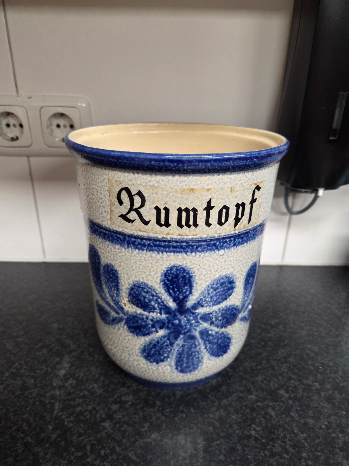 vintage Rumtopf aardewerken pot traditionele Duitse pot, Ophalen, Overige materialen, Pot, Bus of Blik