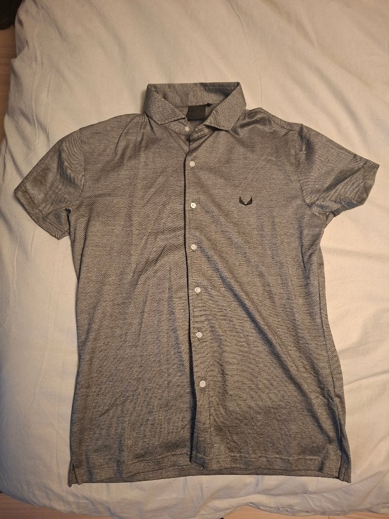 ZUMO - Korte Blouse - Mt M, Verzenden, Nieuw, Grijs, Halswijdte 39/40 (M)