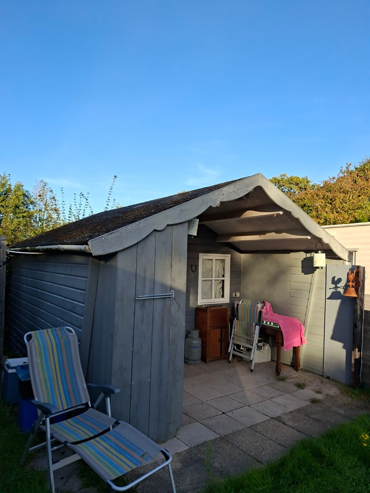 Gezellige Tuinhuis met Overkapping, Tuin en Terras, Ophalen, 250 tot 500 cm, Met overkapping, Hout