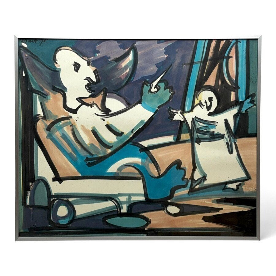 Bart Boumans, Kleurenlitho, Gesigneerd, Ophalen of Verzenden, Abstract, Lithografie