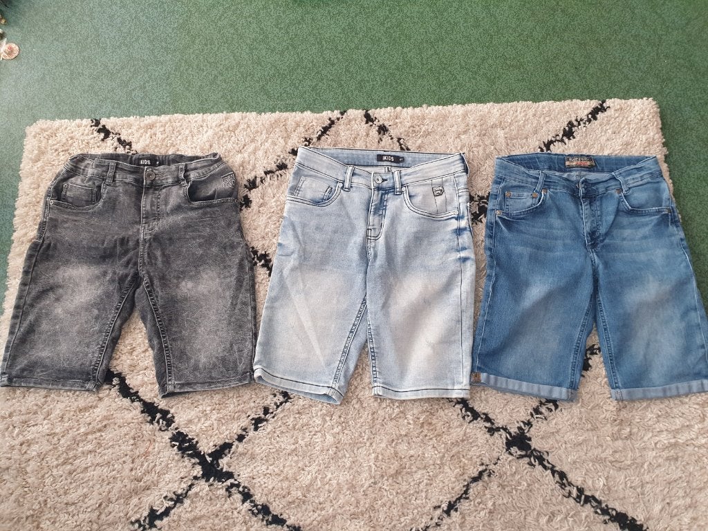 3 X Denim jeans korte broek maat 164, Ophalen of Verzenden, Gebruikt, Jongen, Broek