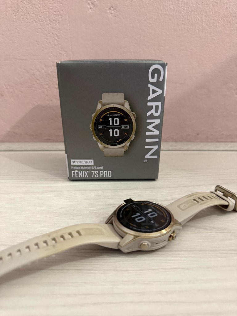 Garmin Fenix 7S PRO Sapphire Solar, GARMIN, Gebruikt, Ophalen of Verzenden, Waterdicht