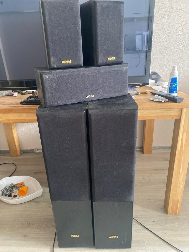 Koda AV706C Surroundset - 5 speakers, Audio, Tv en Foto, Luidsprekers, Gebruikt, Complete surroundset, 60 tot 120 watt, Overige merken