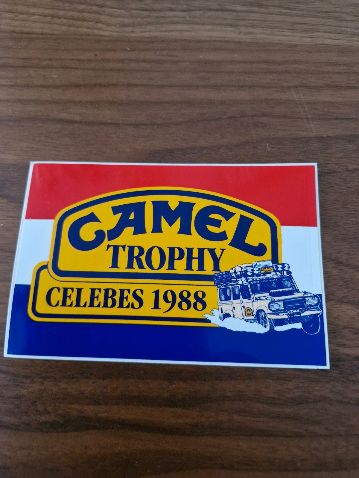 Camel Trophy Celebes 1988 Sticker 15x10 cm, Verzamelen, Ophalen of Verzenden, Zo goed als nieuw