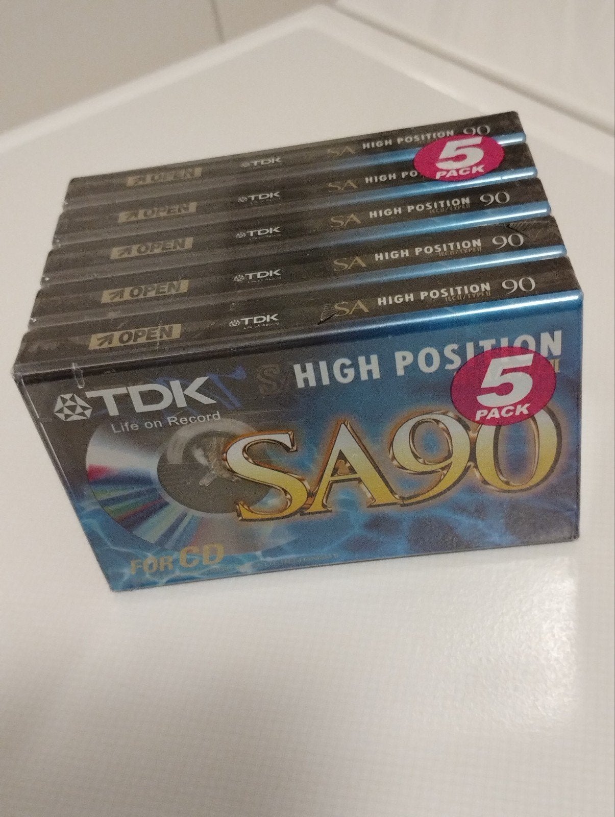 TDK SA90 Type II 5 STUKS geseald NOS, 2 t/m 25 bandjes, Overige genres, Ophalen of Verzenden, Nieuw in verpakking