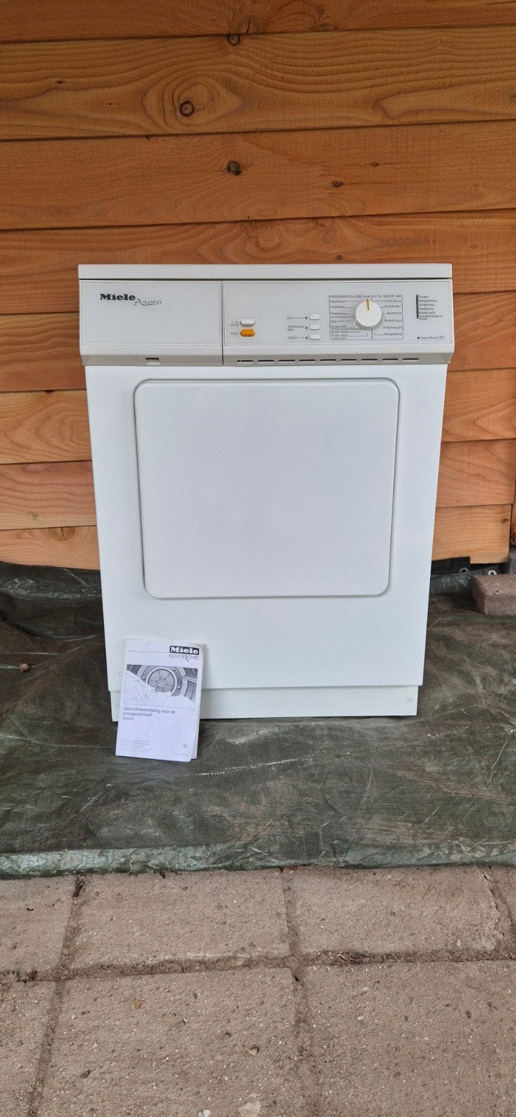 Miele Azora wasdroger, Witgoed en Apparatuur, Wasdrogers, Gebruikt, Luchtafvoer, Voorlader, 4 tot 6 kg, 85 tot 90 cm, Anti-kreukfase