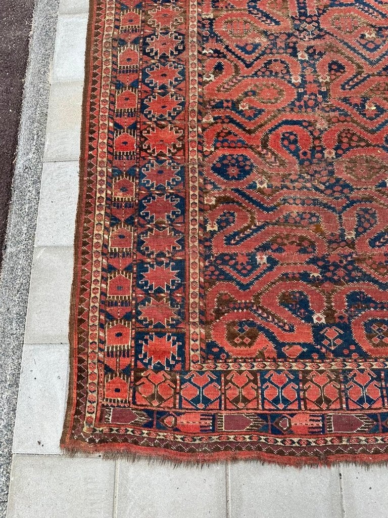 Authentiek Bashir tapijt – 295  163 cm – uniek design, Gebruikt, 200 cm of meer, Ophalen of Verzenden, NA
