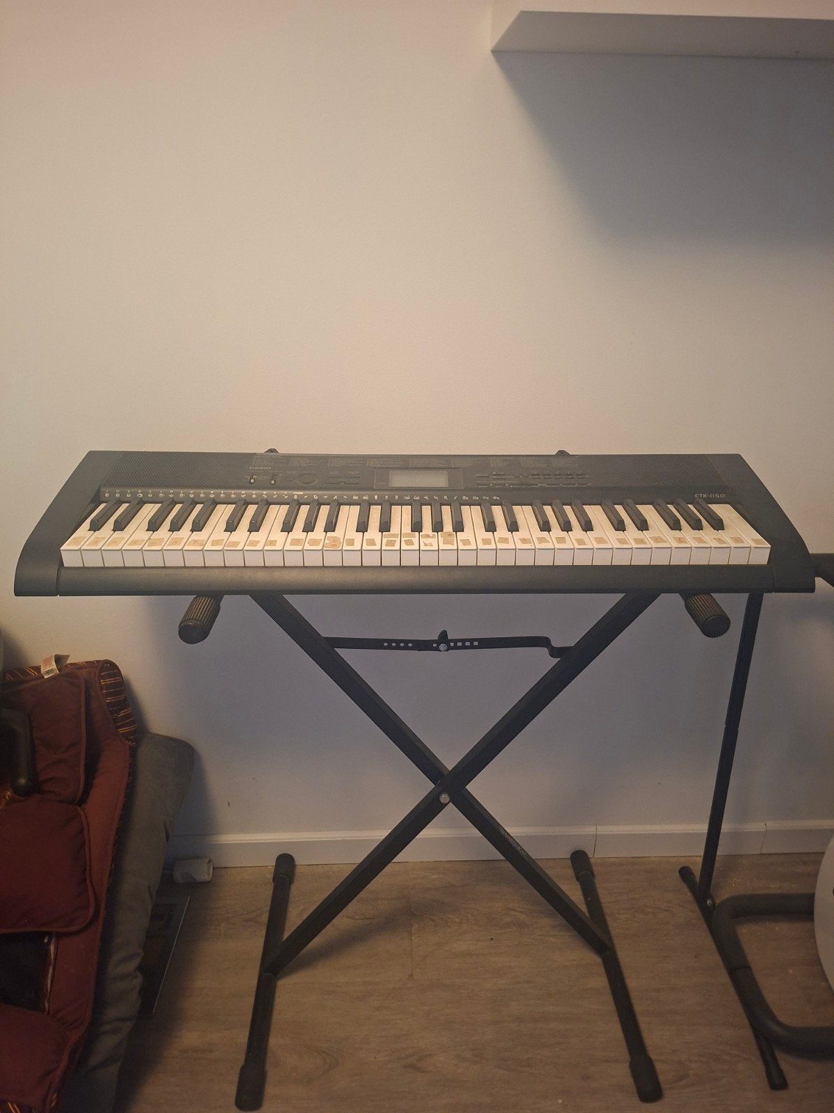 Casio CTK 1150 Keyboard met adapter en 9 pianoboeken, Ophalen, Casio, Met standaard, 61 toetsen