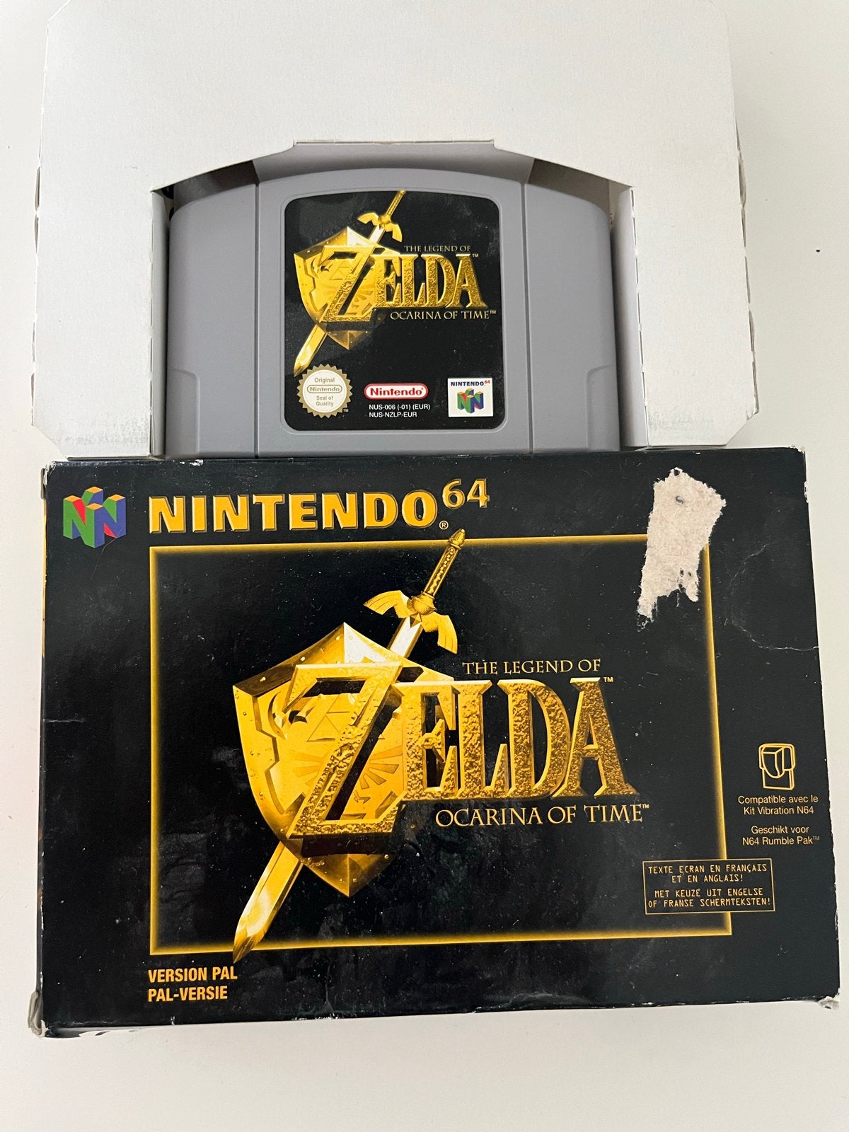 The Legend of Zelda: Ocarina of Time (N64) met doos, Avontuur en Actie, Gebruikt, 1 speler, Ophalen of Verzenden