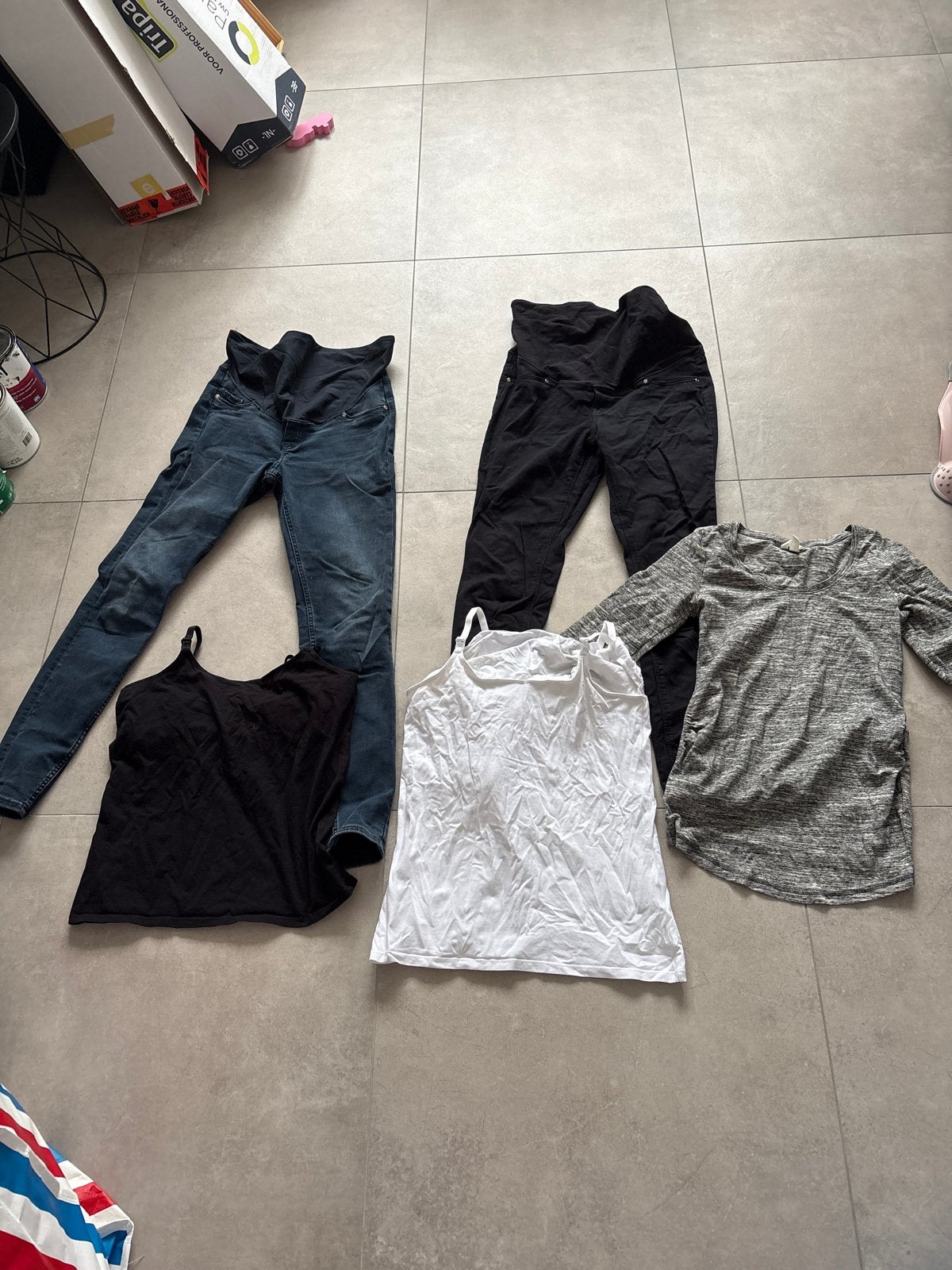 Zwangerschapskleding pakket maat M, Kleding | Dames, Positiekleding, Blauw, Gedragen, Broek of Spijkerbroek, Ophalen