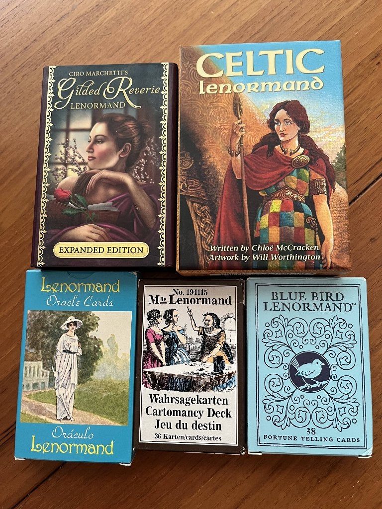 Verzameling Lenormand kaarten (5 decks) ZGAN, Ophalen, Zo goed als nieuw, Tarot of Kaarten leggen, Overige typen
