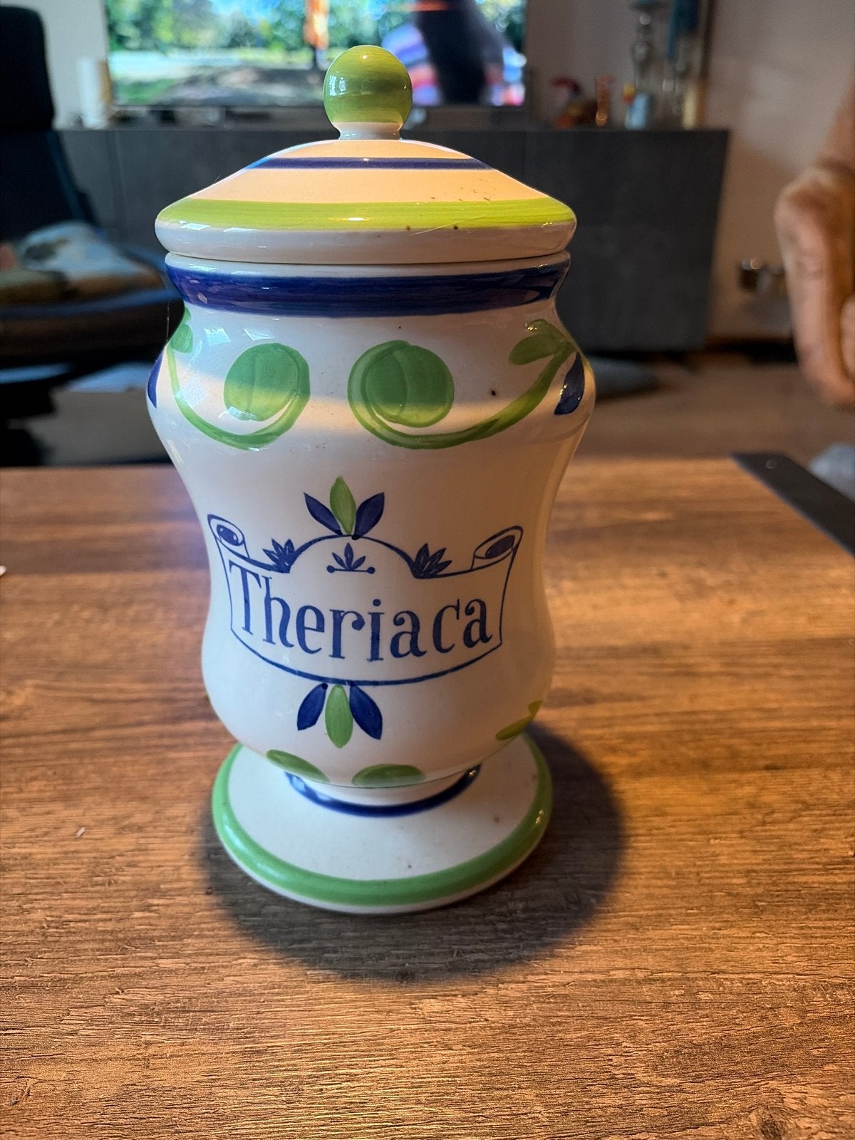 Antieke Theriaca Apothekerspot - Keramiek, Antiek en Kunst, Ophalen