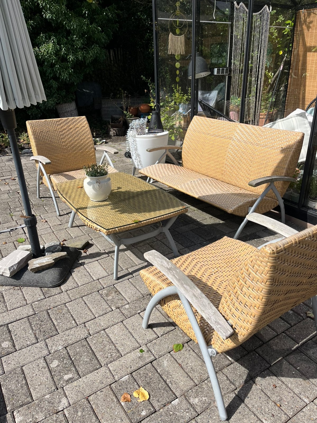 Karasek tuinmeubelset, Tuin en Terras, Ophalen, Gebruikt, Tuinset, Overige materialen