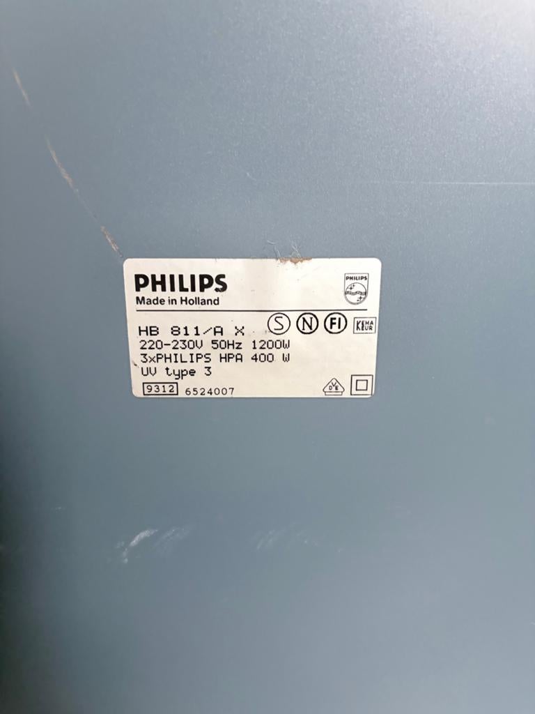 Philips HB 811/A zonnehemel, inklapbaar - Origineel UVA, Ophalen, Gebruikt, Zonnebank enkelzijdig, Minder dan 10 lampen