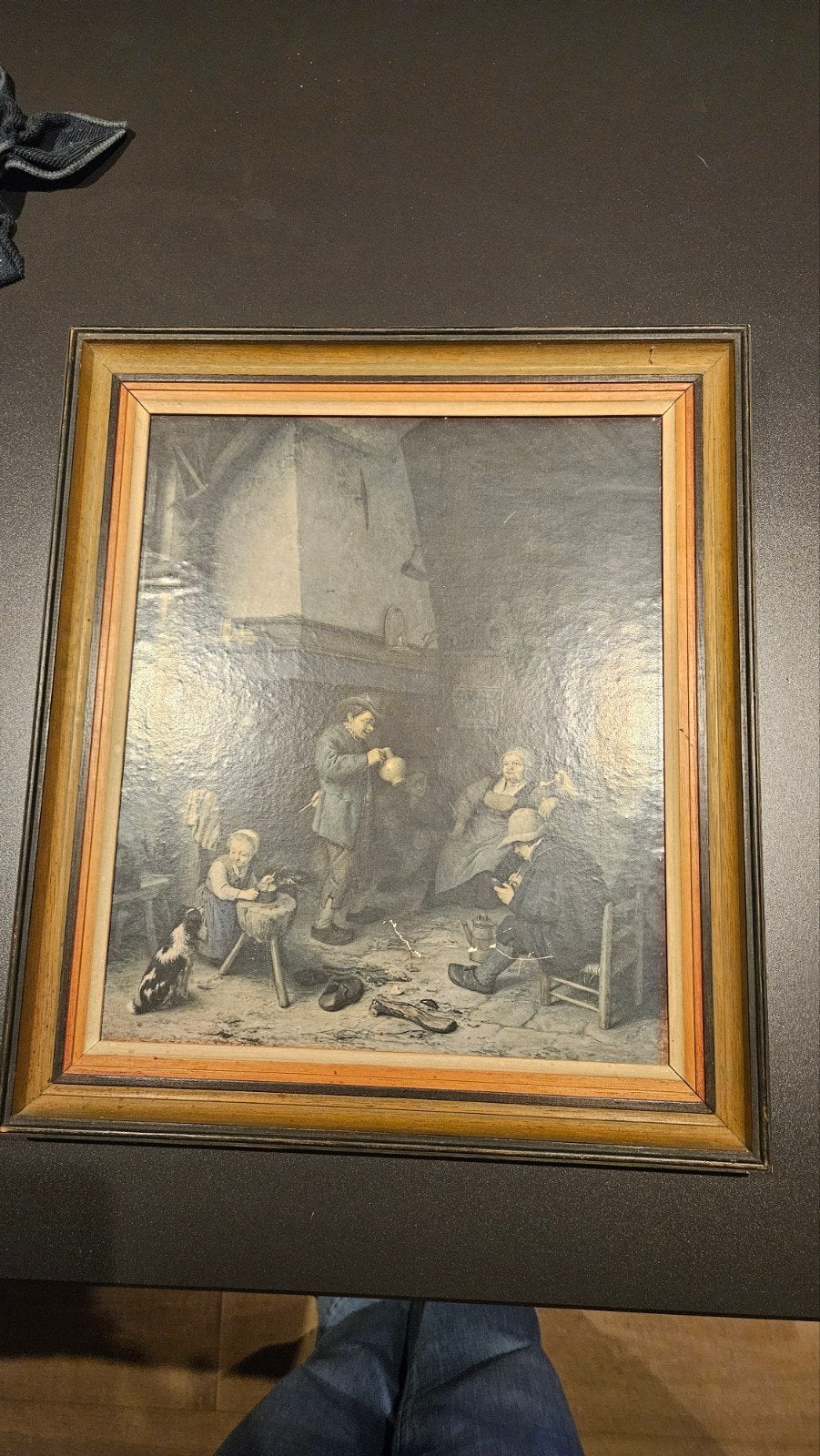 Oud Hollands tafereel - Gezelligheid in de herberg, Oud hollands, Ophalen of Verzenden, Print, Overige onderwerpen