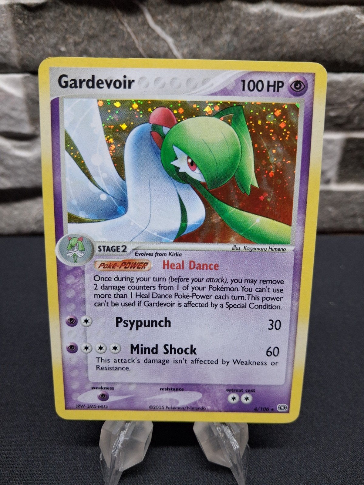 2005 Gardevoir EX Holo Rare Ex emerald 4/106, Hobby en Vrije tijd, Ophalen of Verzenden, Zo goed als nieuw, Losse kaart, Foil