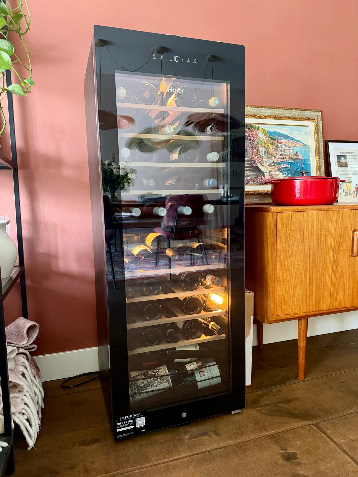 Haier Wijnkoelkast HWS56GDG | 2 zones | Z.g.a.n., Ophalen, Zonder vriesvak, 120 tot 140 cm, 45 tot 60 cm