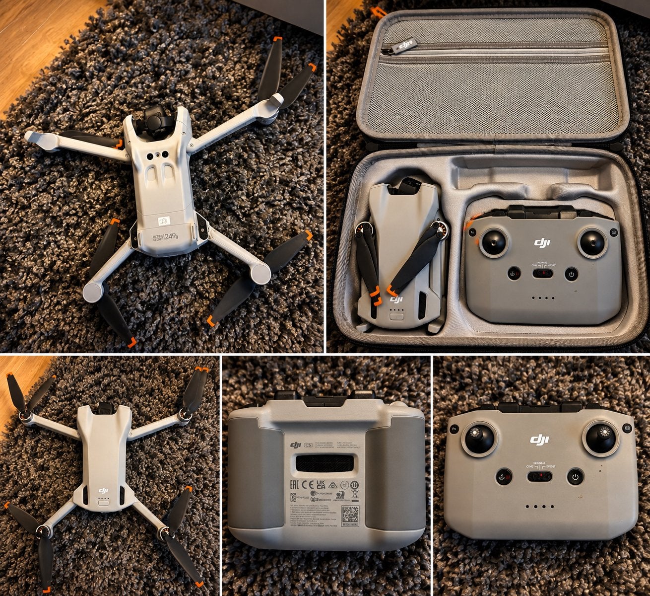 DJI Mini 3 Pro Drone met Controller en Fly More Kit, 30 tot 45 minuten, Cameradrone, Extra accu('s), 5 tot 10 kilometer