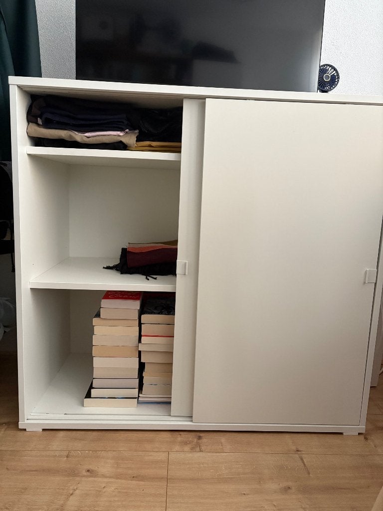 VIHALS kast met schuifdeuren, Ophalen, Gebruikt, Met lade(s), 50 tot 100 cm