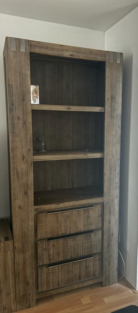 Boekenkast, Huis en Inrichting, Kasten | Vitrinekasten, Ophalen, Gebruikt, 25 tot 50 cm, 200 cm of meer