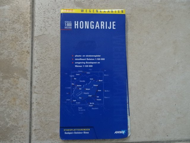 anwb wegenkaart Hongarije, Boedapest, Boeken, Atlassen en Landkaarten, Overige gebieden, 2000 tot heden, Ophalen of Verzenden