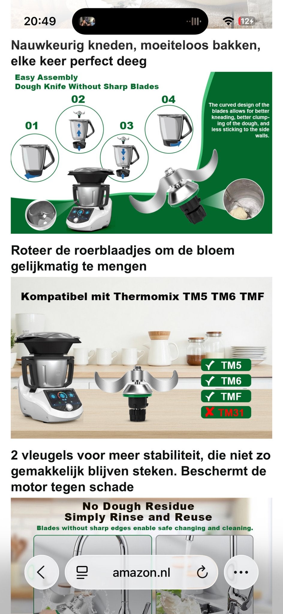 Meistermix Deegmes voor Thermomix TM5/TM6/TMF, Ophalen of Verzenden, Nieuw