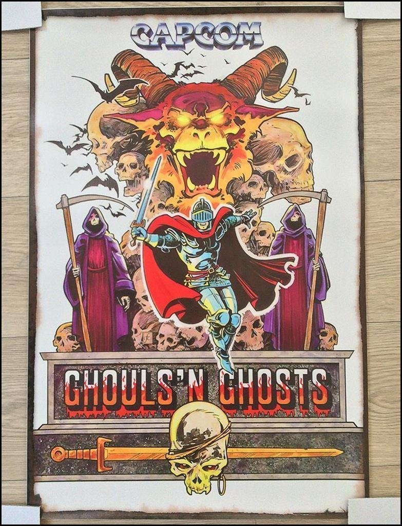 Ghosts n Goblins Ghouls n ghosts retro capcom arcade Poster, Verzenden, Nieuw, A1 t/m A3, Film en Tv